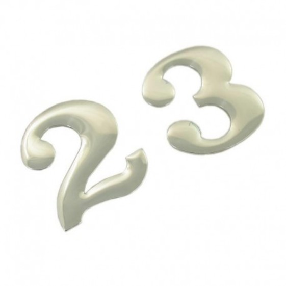 Číslo samolepiace '5' 3,5cm strieborné