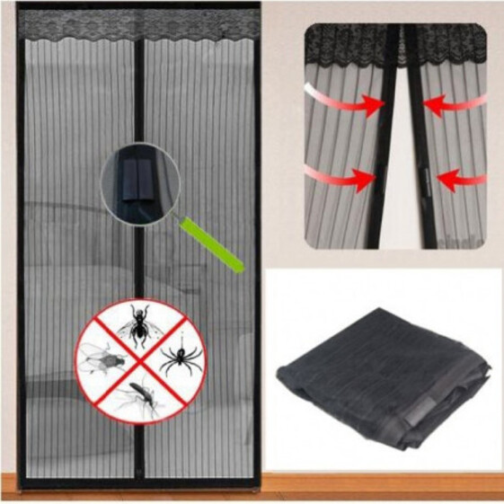 Sieť magnetická 100x210cm čierna proti hmyzu
