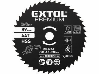 Kotúč pílový na kov, pr. 89mm, 44Z , pre 8893022