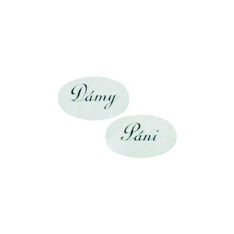 Znak PÁNI a DÁMY Elegant biely